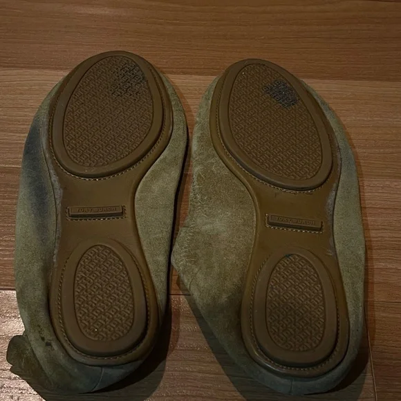 Tory Burch Minnie Travel Ballet Flats – Dark Tiramisu Cognac Suede – Size 9 - Picture 8 of 8